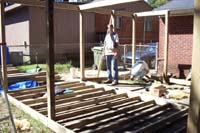 The floor joists continue